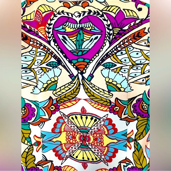 Zara Paisley Printed Dress with Tie V Neckline and Long sleeves. Women’s Medium. - Picture 6 of 11